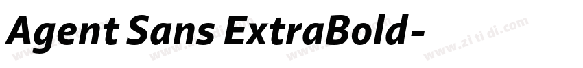 Agent Sans ExtraBold字体转换